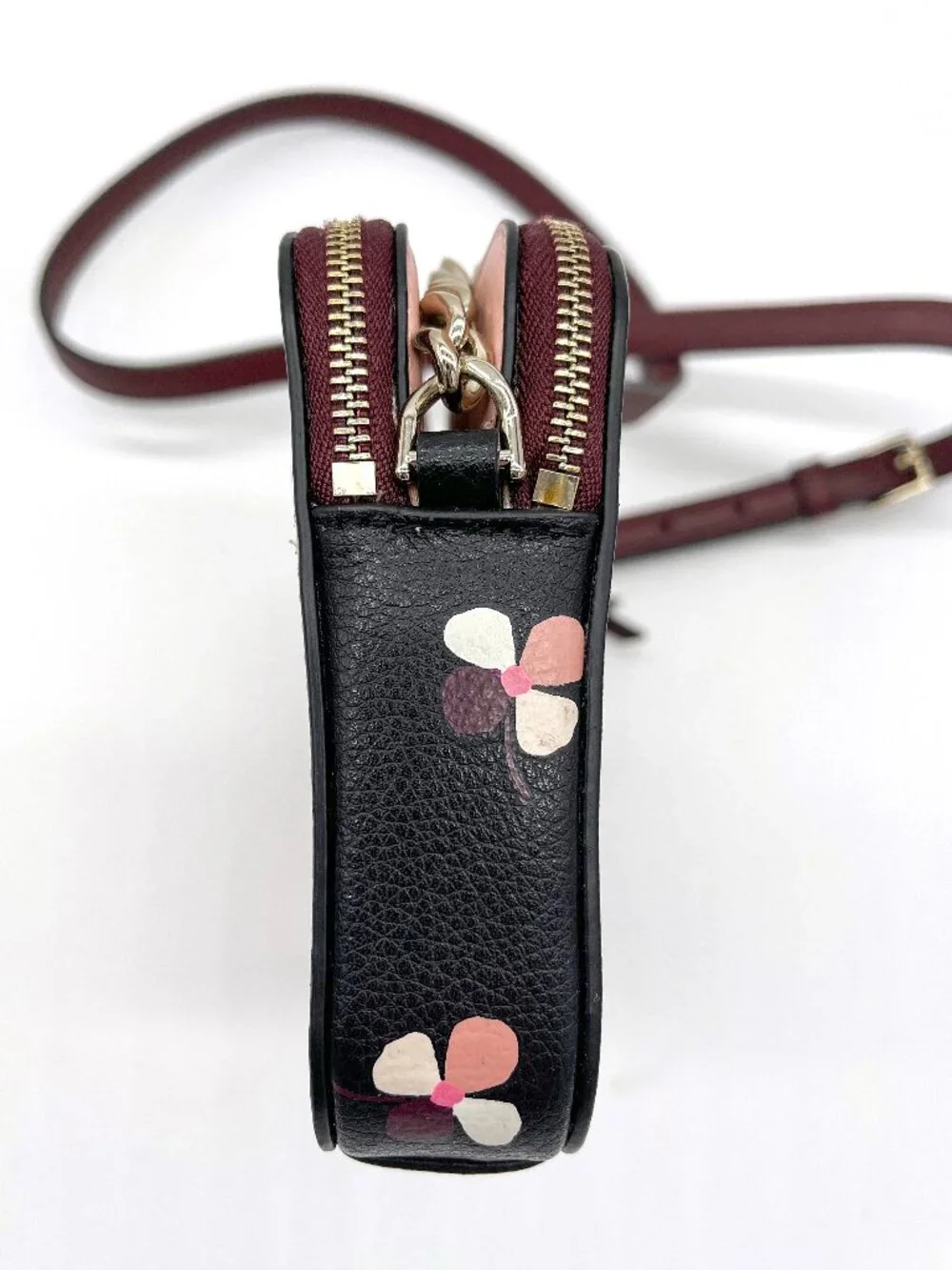 Kate Spade Dog Crossbody Bag Pink Burgundy Novelty Purse - Picture 10 of 11
